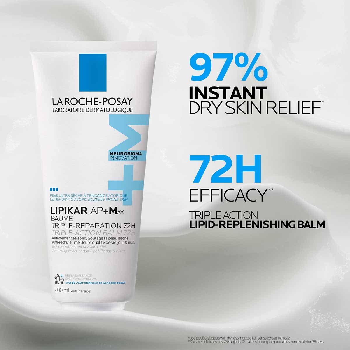 Lipikar Baume AP+Max αποτελεσματικότητα