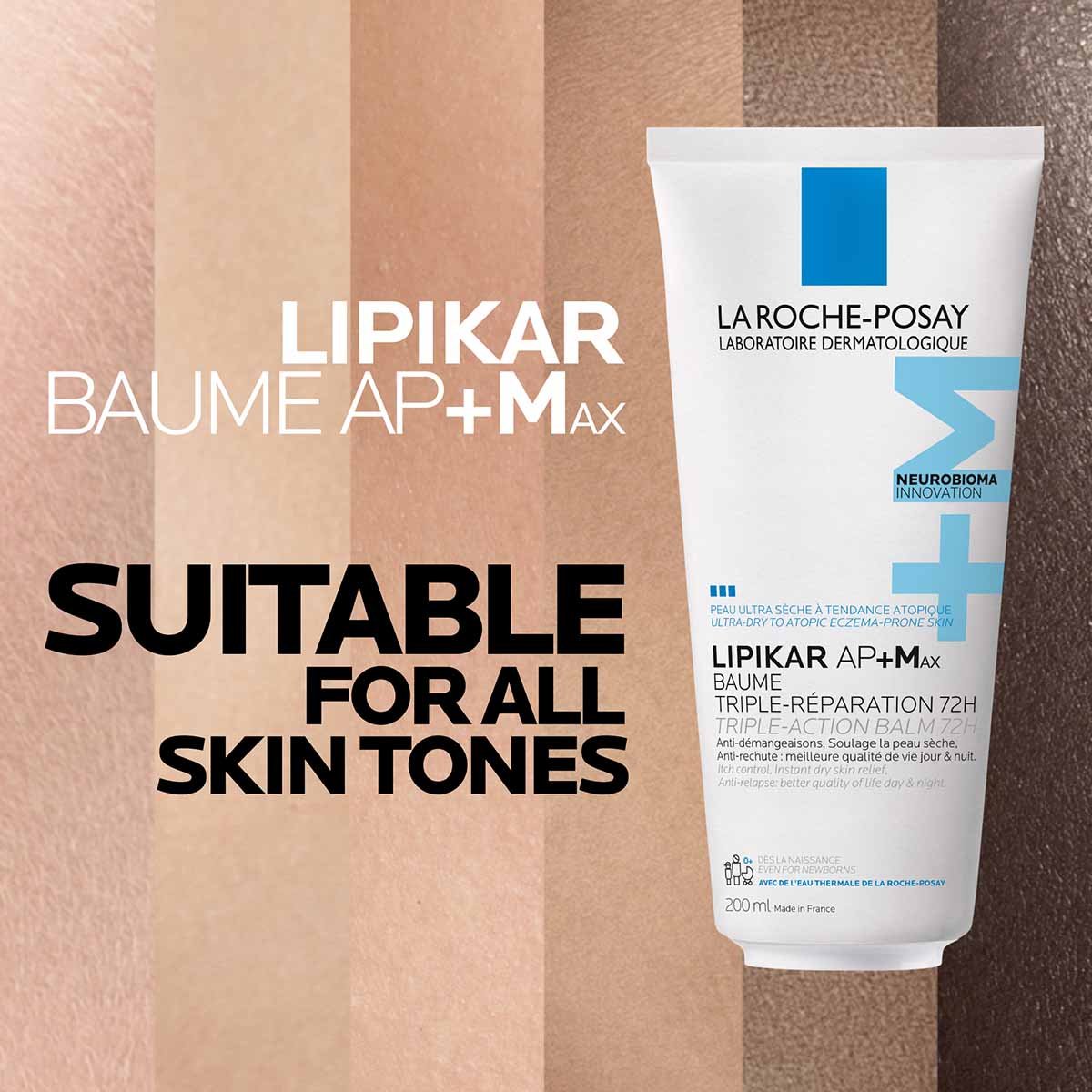 Lipikar Baume AP+Max κατάλληλο για όλους τους τύπους δέρματος