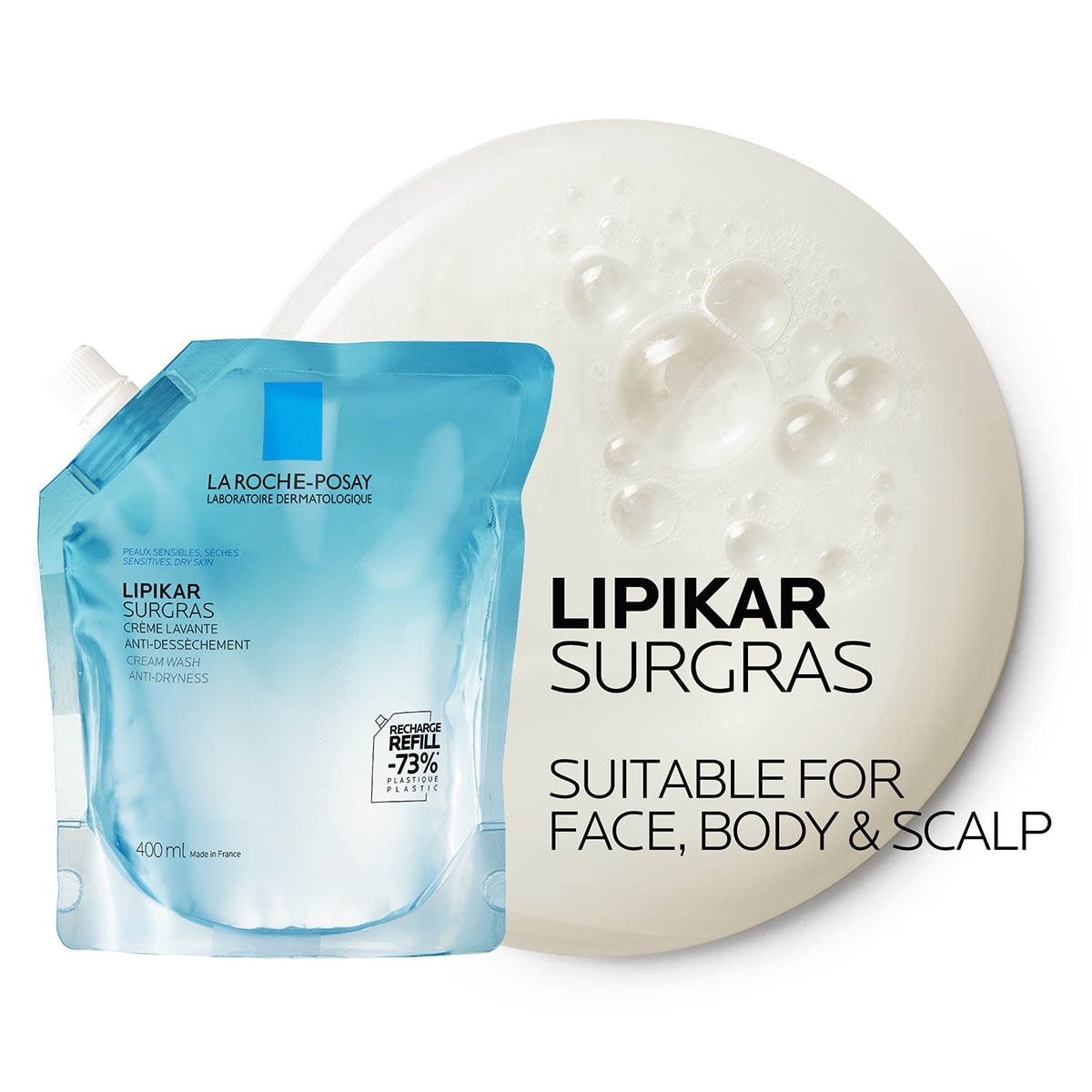 Lipikar Surgras Refill Κρέμα Καθαρισμού Σώματος για Ξηρό Δέρμα