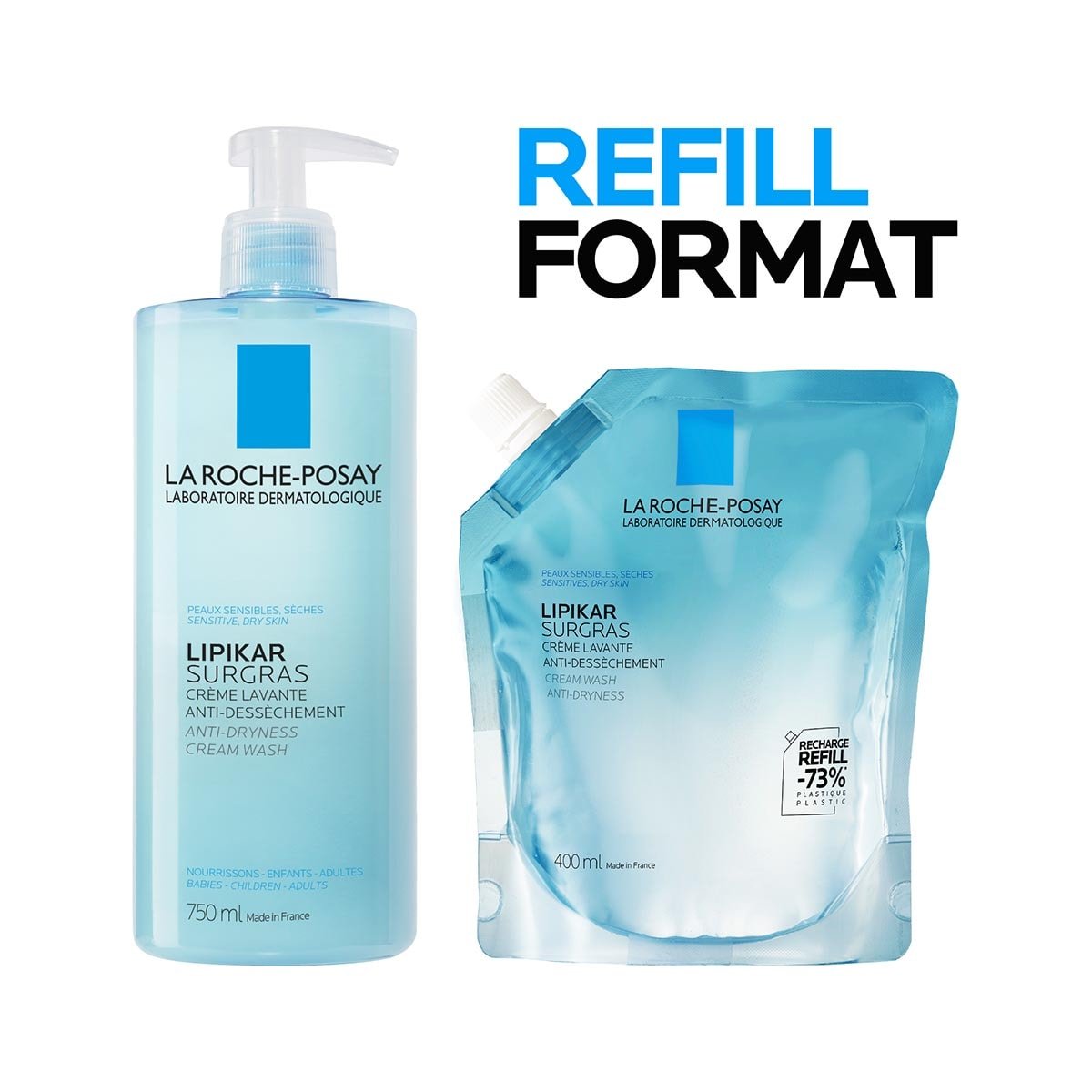 Lipikar Surgras Refill Κρέμα Καθαρισμού Σώματος για Ξηρό Δέρμα