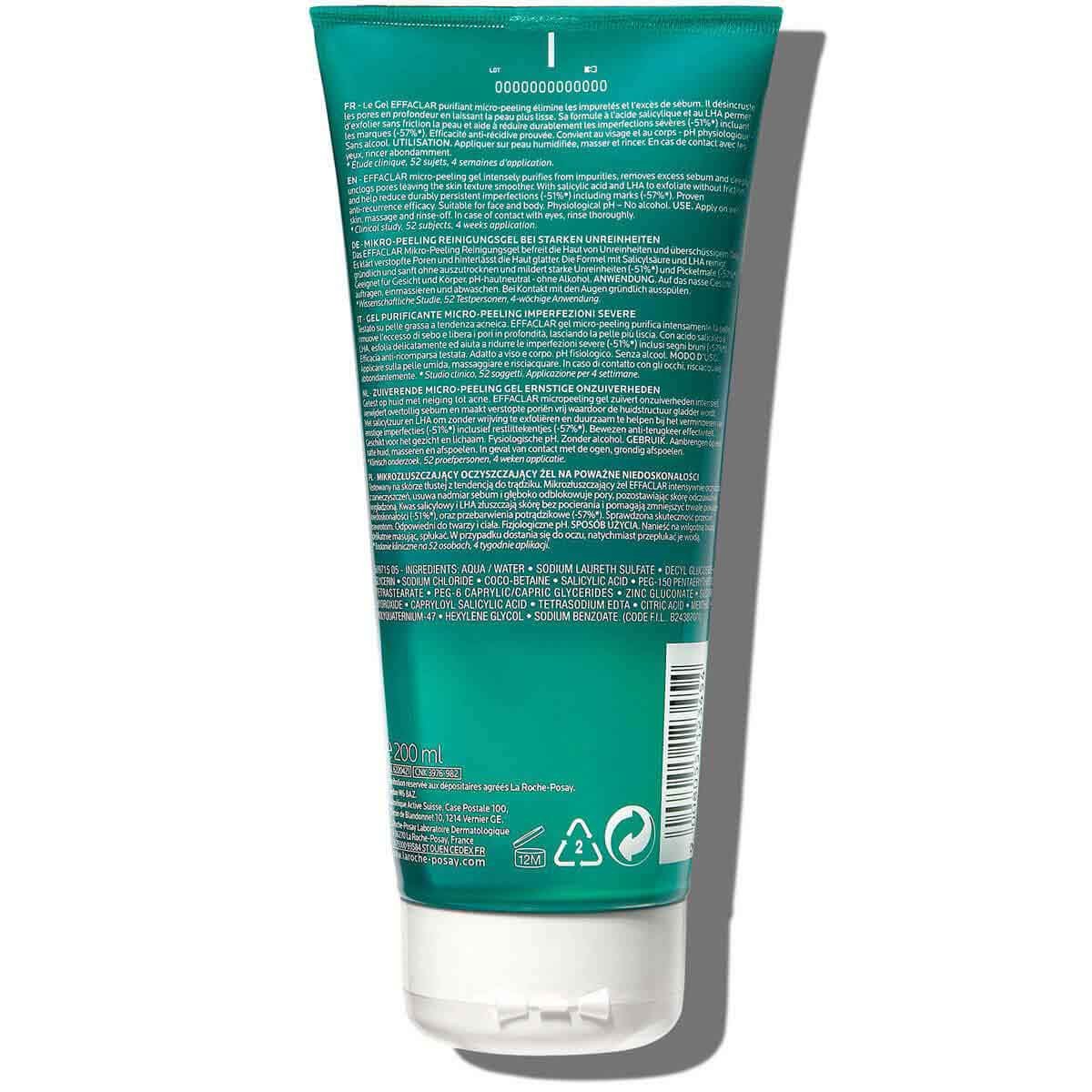 EFFACLAR MICRO-PEELING PURIFYING GEL GEL ΚΑΘΑΡΙΣΜΟΥ ΠΡΟΣΩΠΟΥ