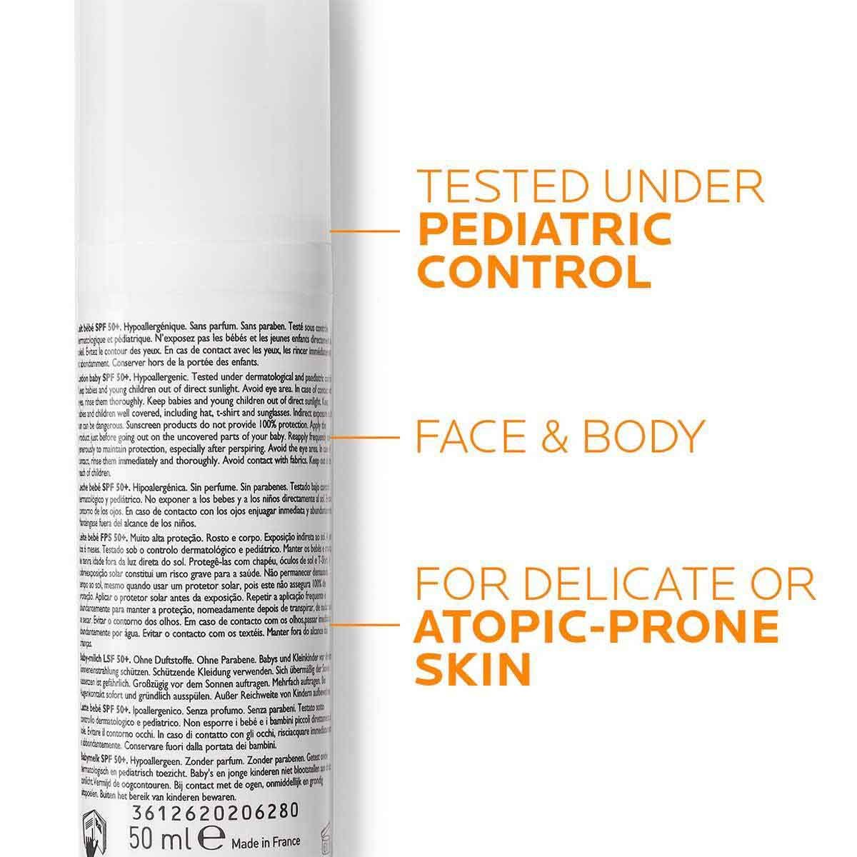 ANTHELIOS DERMO-PEDIATRICS BABY LOTION SPF 50+ ΑΝΤΗΛΙΑΚΟ ΓΙΑ ΒΡΕΦΗ BACK