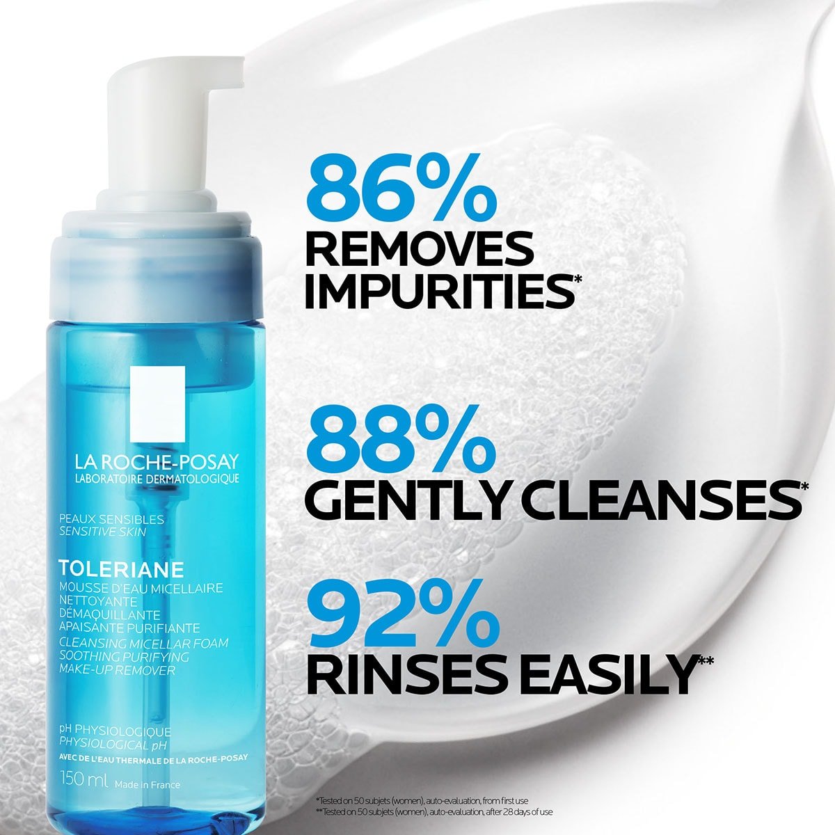 Toleriane cleansing micellar foam